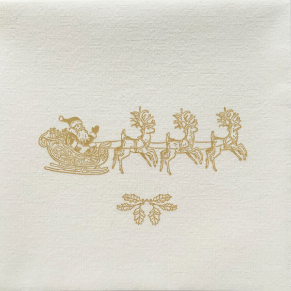 Paviot napkintraineau, sled, white-gold